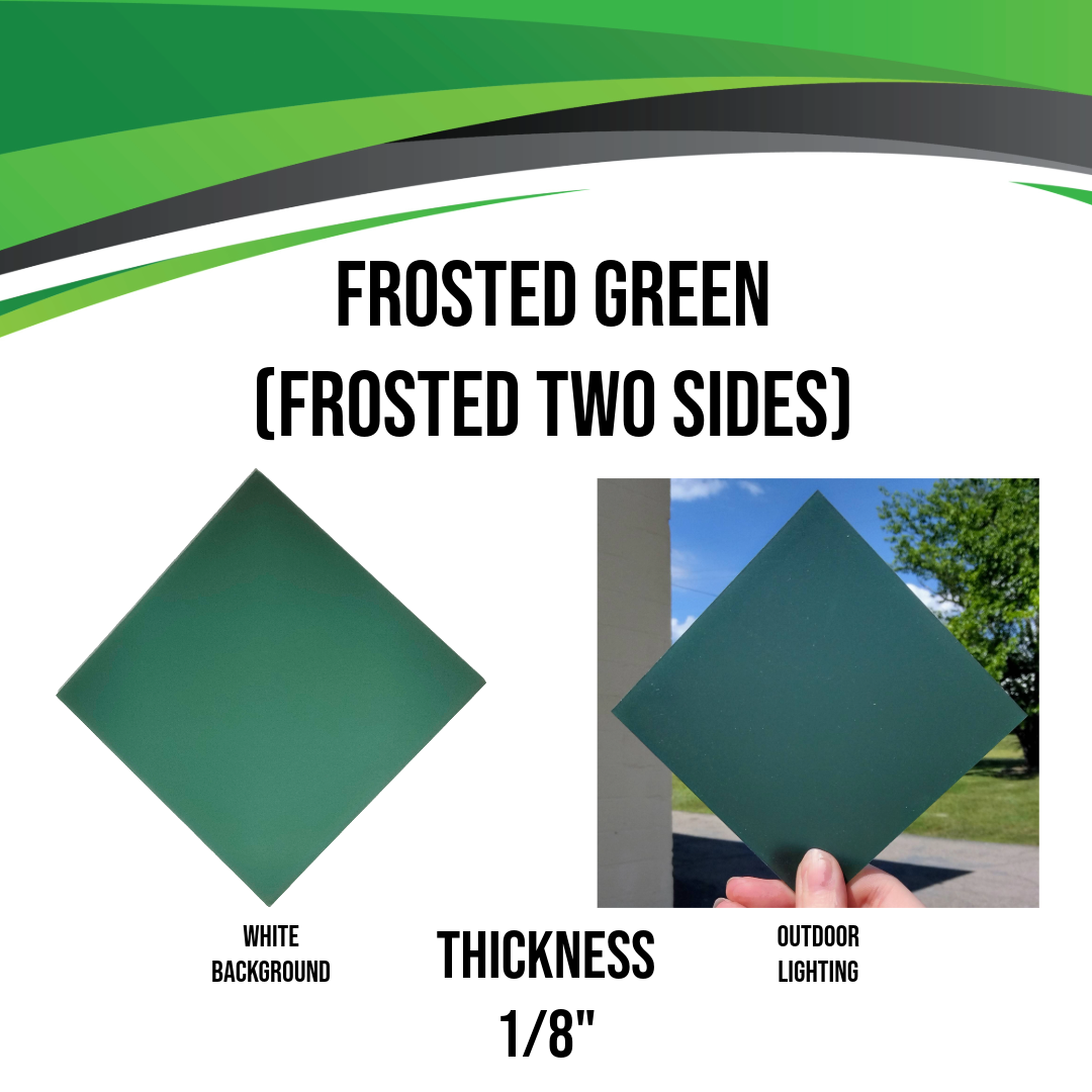 Dark Green Frosted Both Sides Matte Cast Acrylic Sheet for