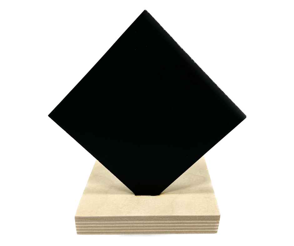 Engraved Corporate Logo Acrylic Block- Straight Edge