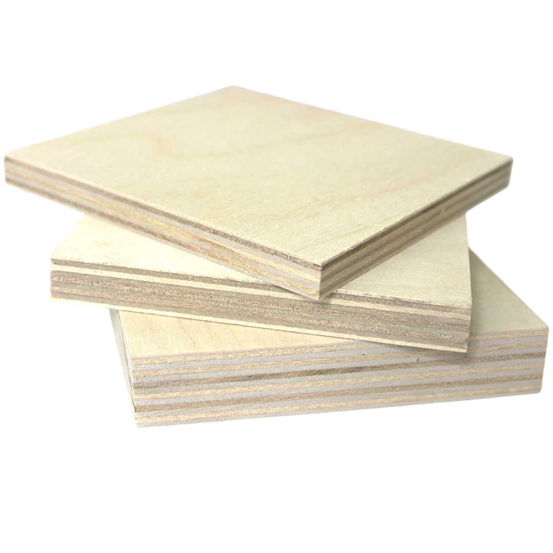 Consmos Baltic Birch Plywood 3mm 1/8" 12" X 12" Craft Wood B/BB Grad