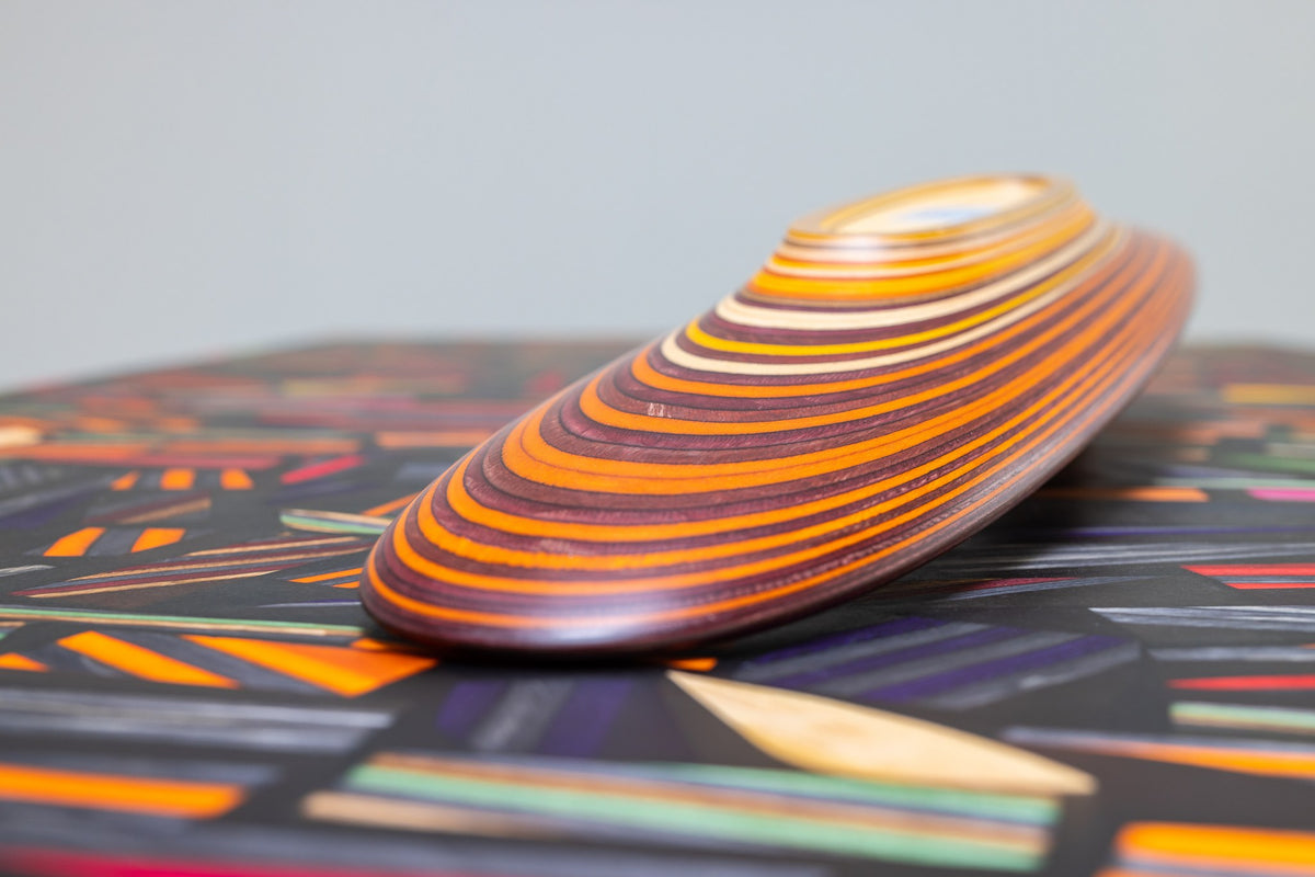 Orange/Light Gray/Dark Gray Laminated Birch Wood Blanks