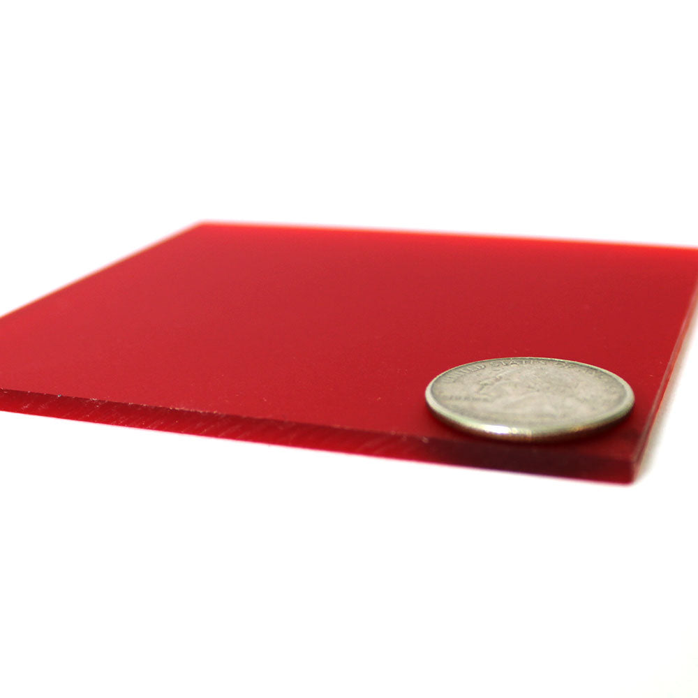 Cherry Red Frosted Matte Acrylic Sheet · MakerStock