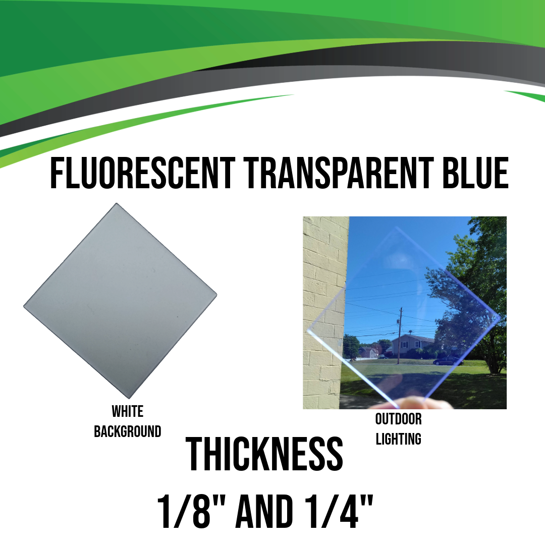 Light Blue Fluorescent Transparent Acryic
