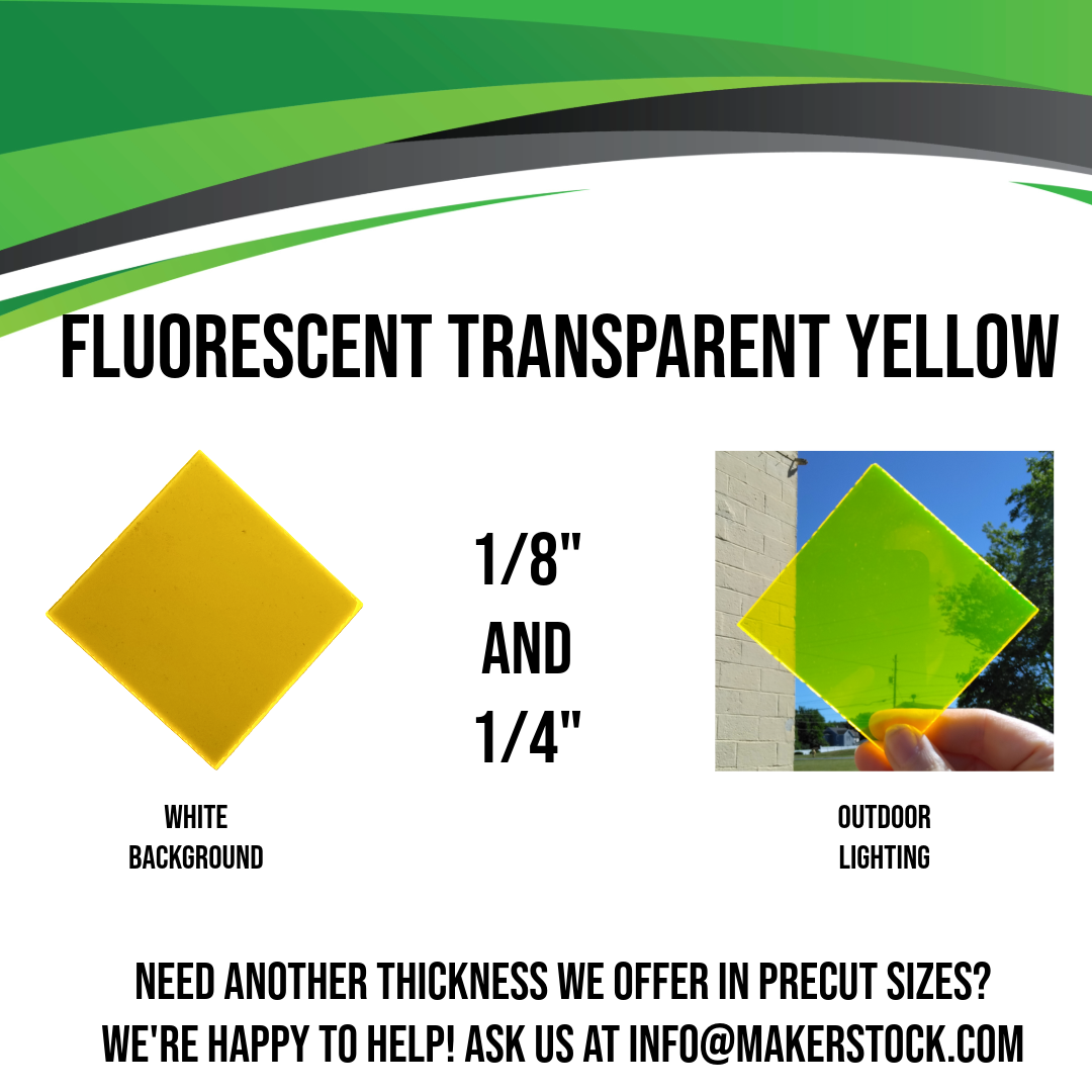 1/4" Fluorescent Acrylic Custom Cut