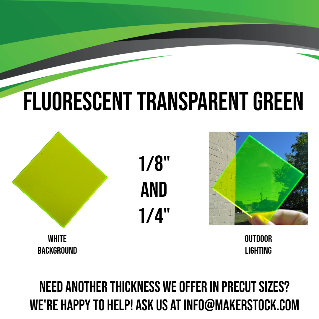 1/4" Fluorescent Acrylic Custom Cut