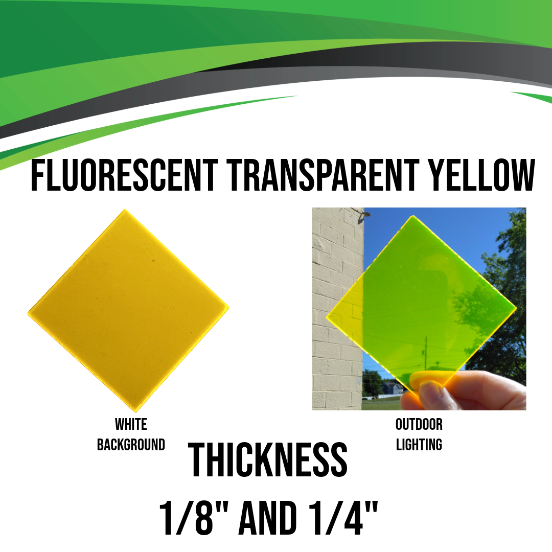 Yellow Fluorescent Transparent Acrylic