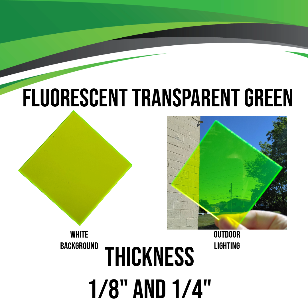 Green Fluorescent Transparent Acrylic