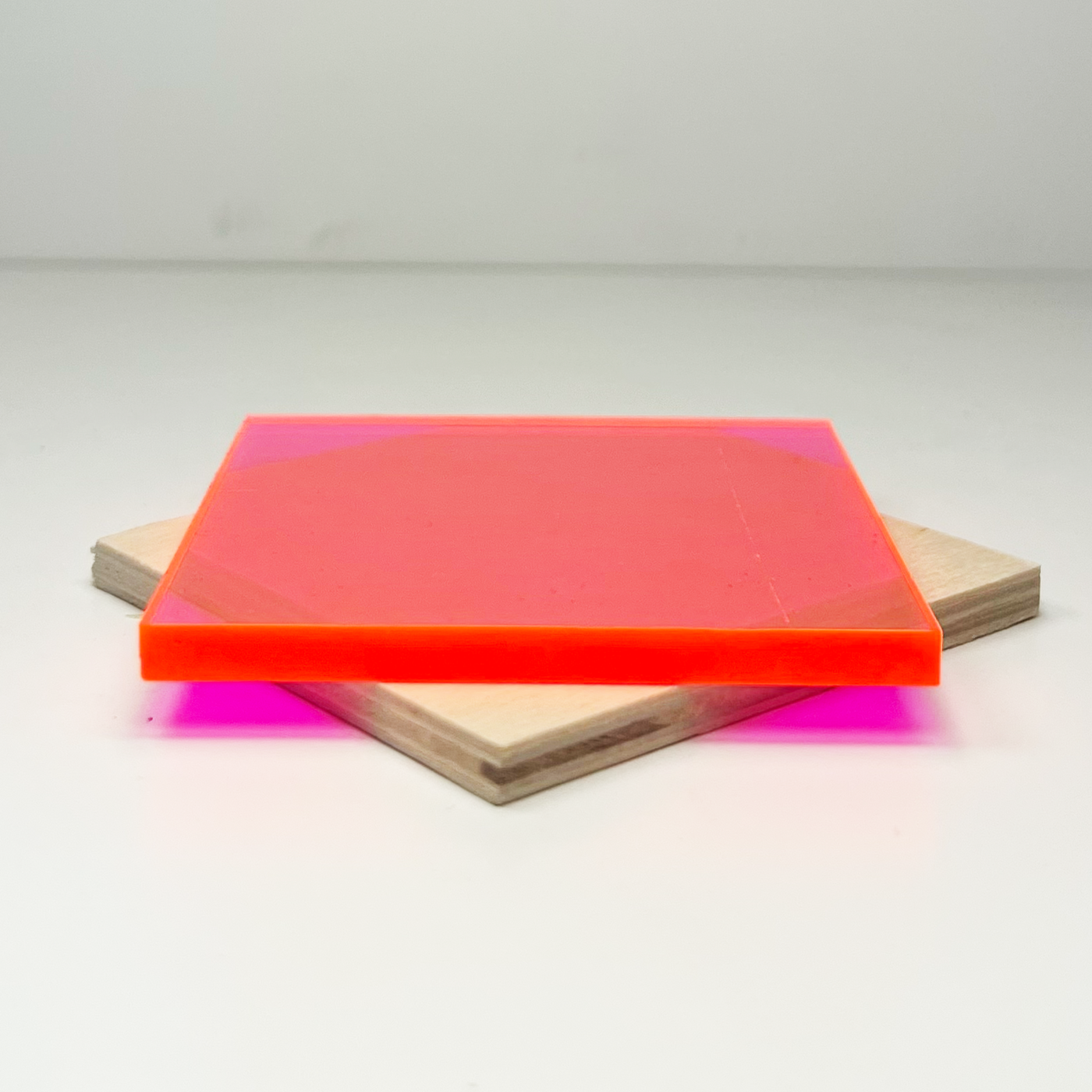 Pink Fluorescent Transparent Acrylic