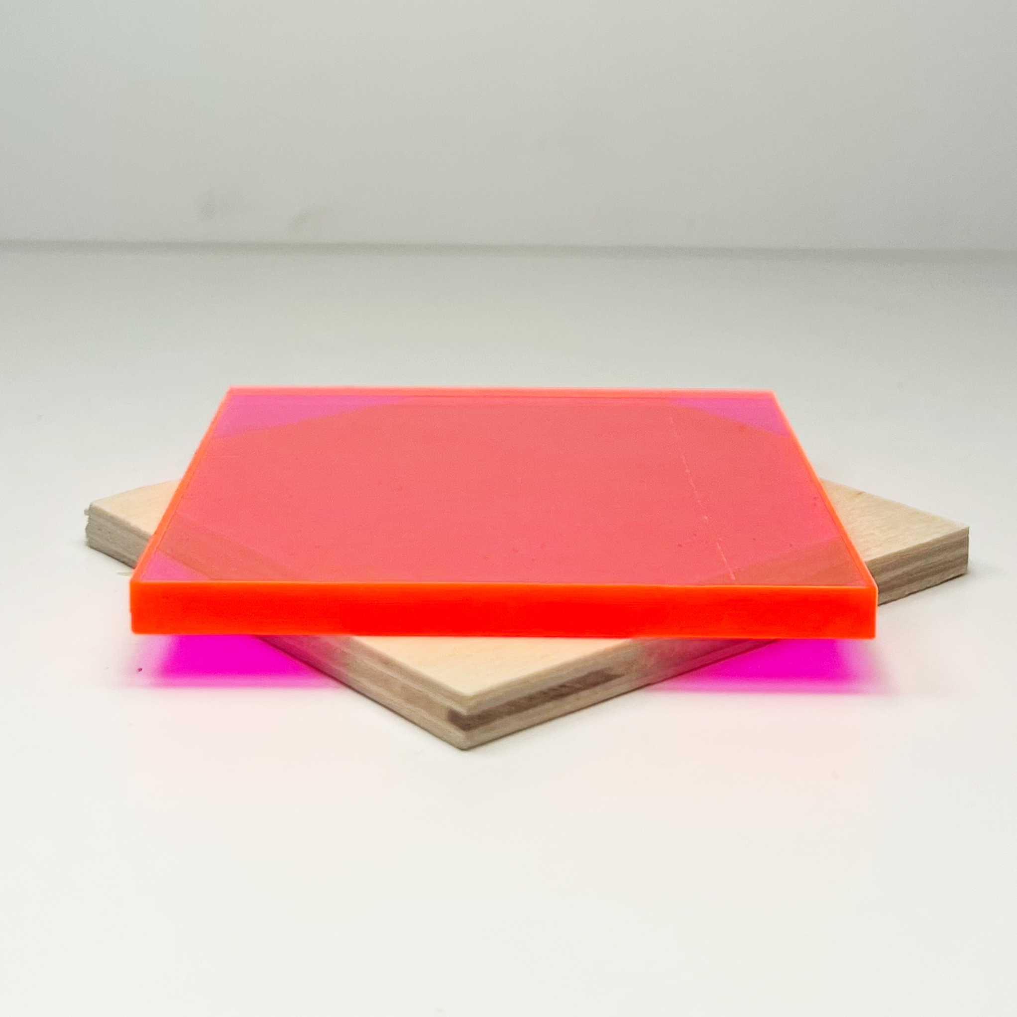 Pink Fluorescent Transparent Acrylic