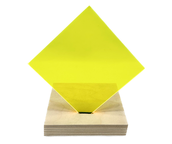 Plaque plexiglass fluorescent 3mm jaune