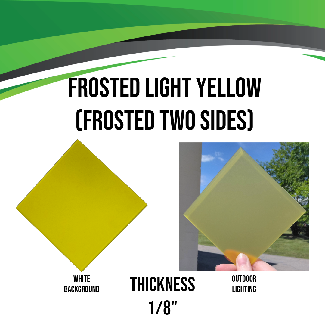 Acrylic (Frosted Light Yellow) - Frosted Two Sides