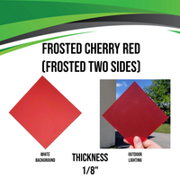 Cherry Red Frosted Matte Acrylic - Frosted Two Sides