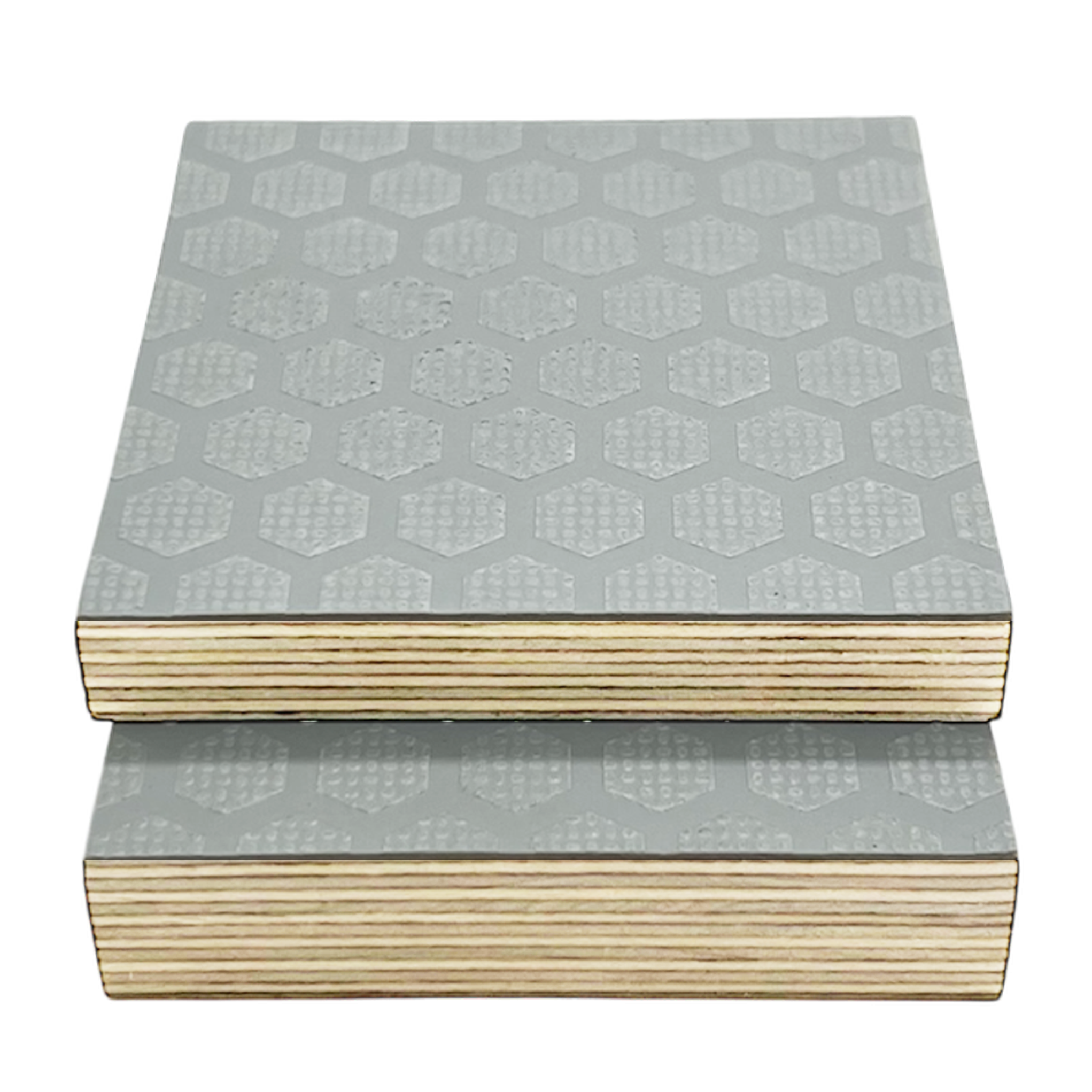 Hex-Ply Anti-Slip Melamine Birch Plywood (Light Gray) - 12mm - 18mm