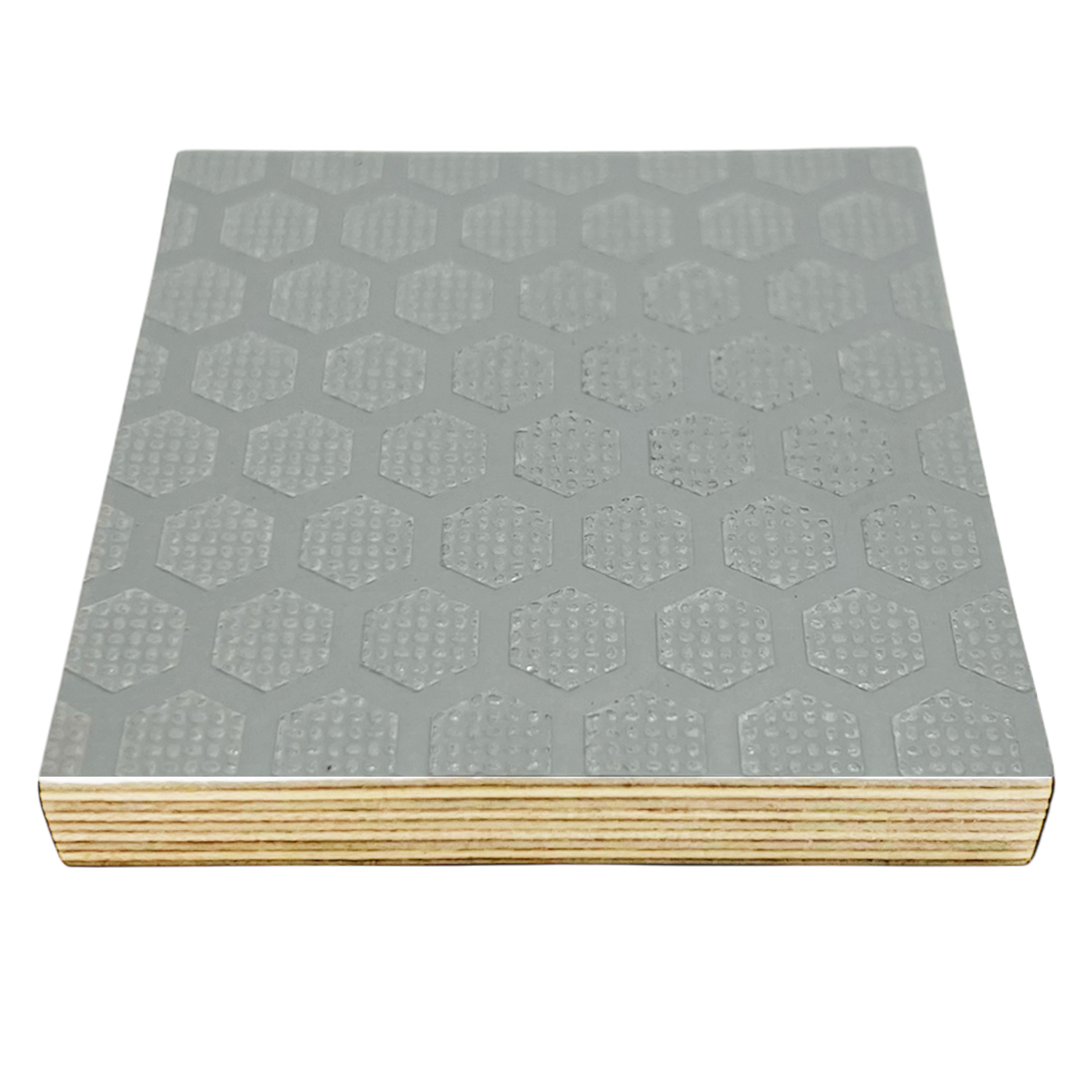 Hex-Ply Anti-Slip Melamine Birch Plywood (Light Gray) - 12mm - 18mm