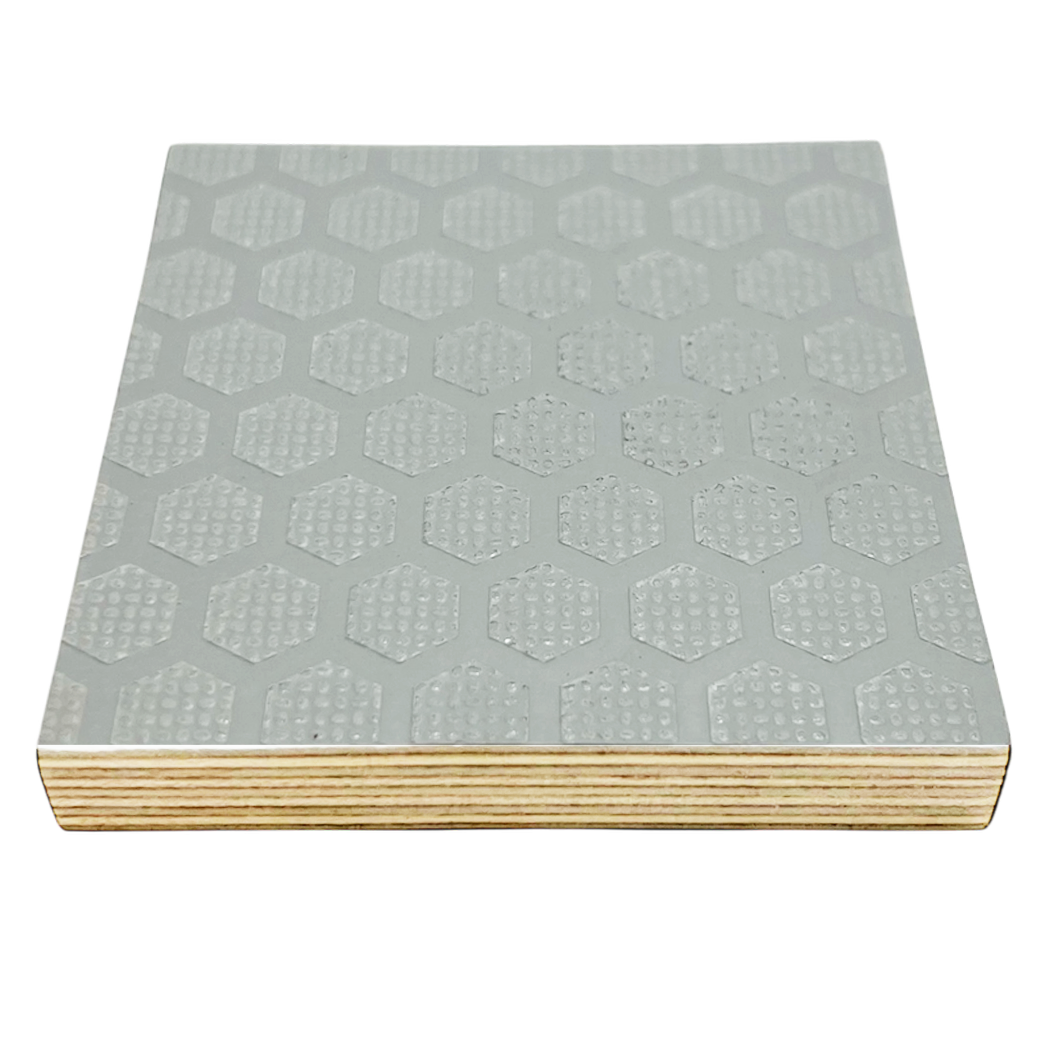 Hex-Ply Anti-Slip Melamine Birch Plywood (Light Gray) - 12mm - 18mm