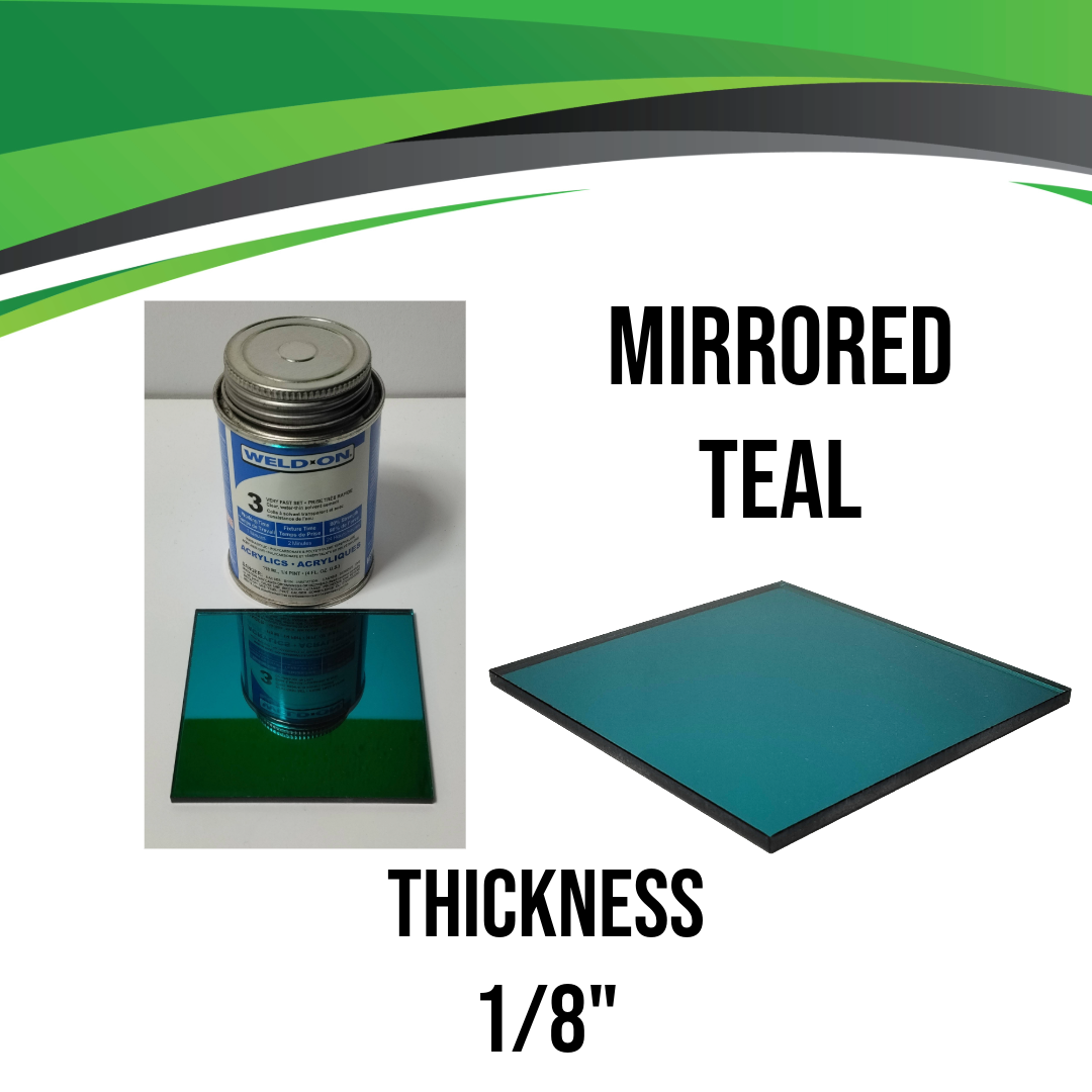 Teal Mirrored Acrylic