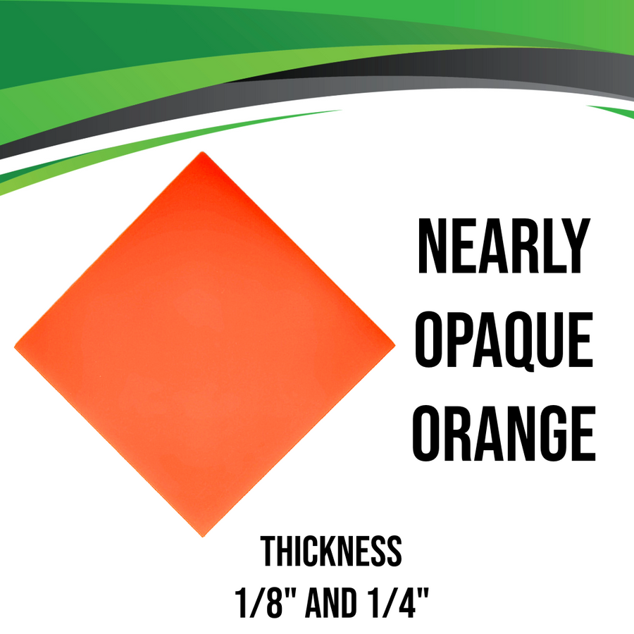 Orange Nearly Opaque Acrylic