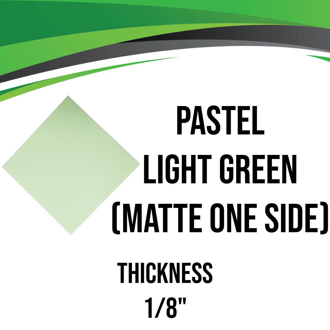 Light Green Pastel Acrylic - Matte One Side