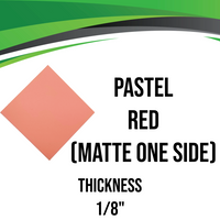 Red Pastel Acrylic - Matte One Side