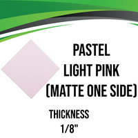 Light Pink Pastel Acrylic - Matte One Side