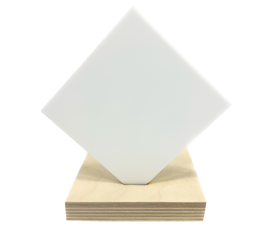 Recycled Acrylic (Matte White) - Frosted Two Sides