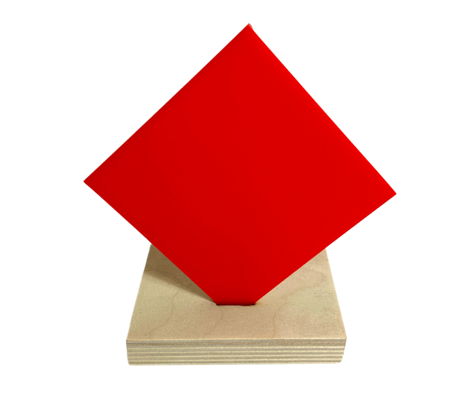 Recycled Acrylic (Red) - Nearly Opaque