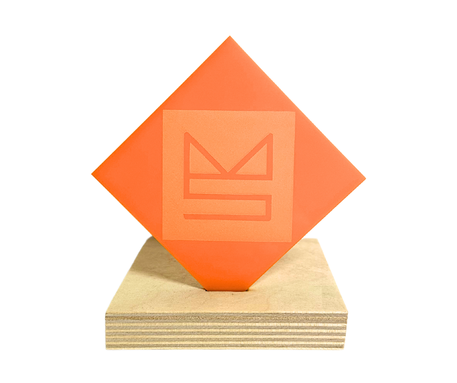Recycled Acrylic (Orange) - Nearly Opaque