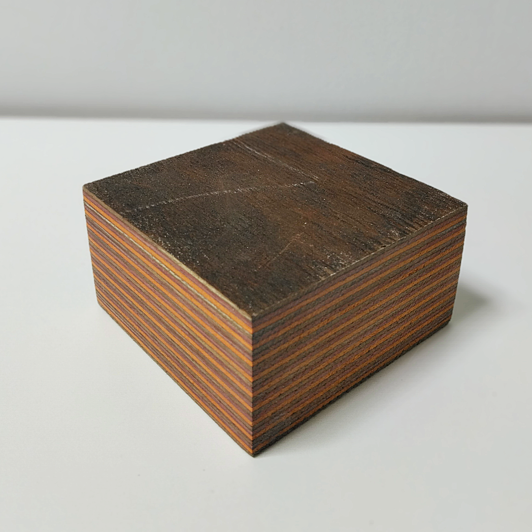 Red/Orange/Gray Laminated Birch Wood Blanks