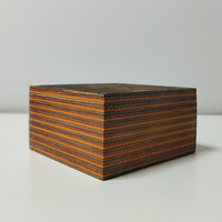 Red/Orange/Gray Laminated Birch Wood Blanks
