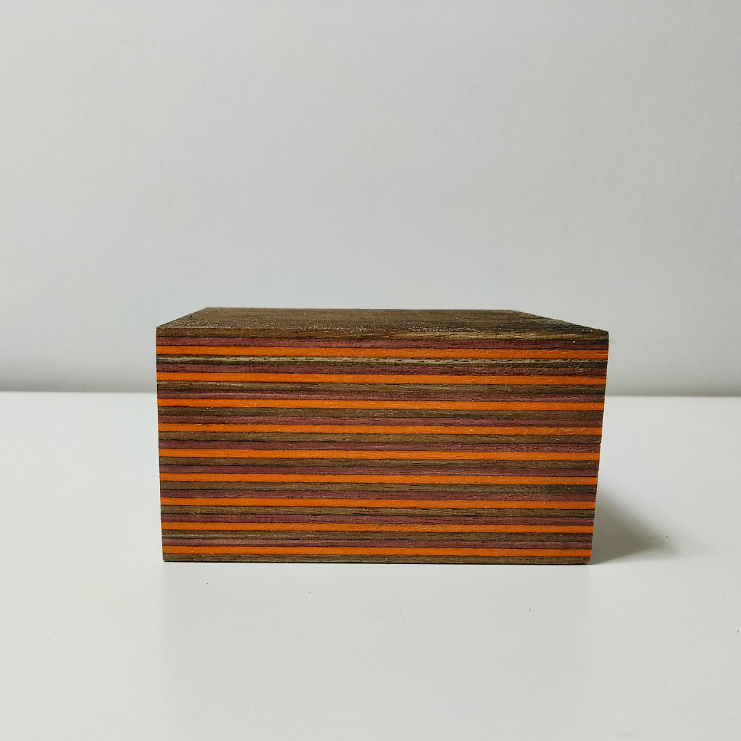 Red/Orange/Gray Laminated Birch Wood Blanks