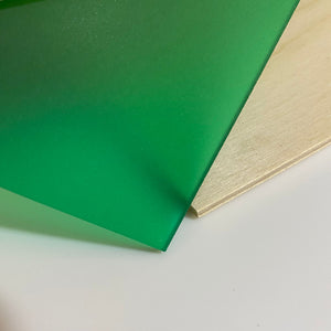 Emerald green frosted acrylic